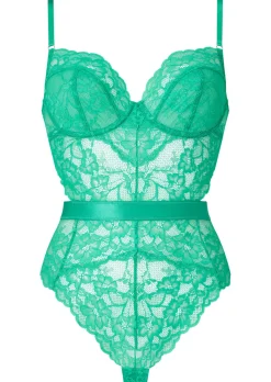 Hold Me Tight Lace Lingerie Body - Green