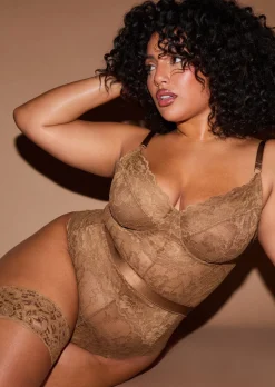 Hold Me Tight Lace Lingerie Body - Nude 03