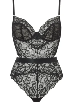 Hold Me Tight Lace Lingerie Body - Black