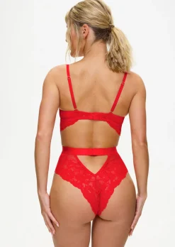 Hold Me Tight Lace Lingerie Body - Red