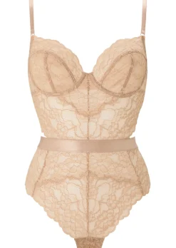 Hold Me Tight Lace Lingerie Body - Nude 01
