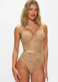 Hold Me Tight Lace Lingerie Body - Nude 01