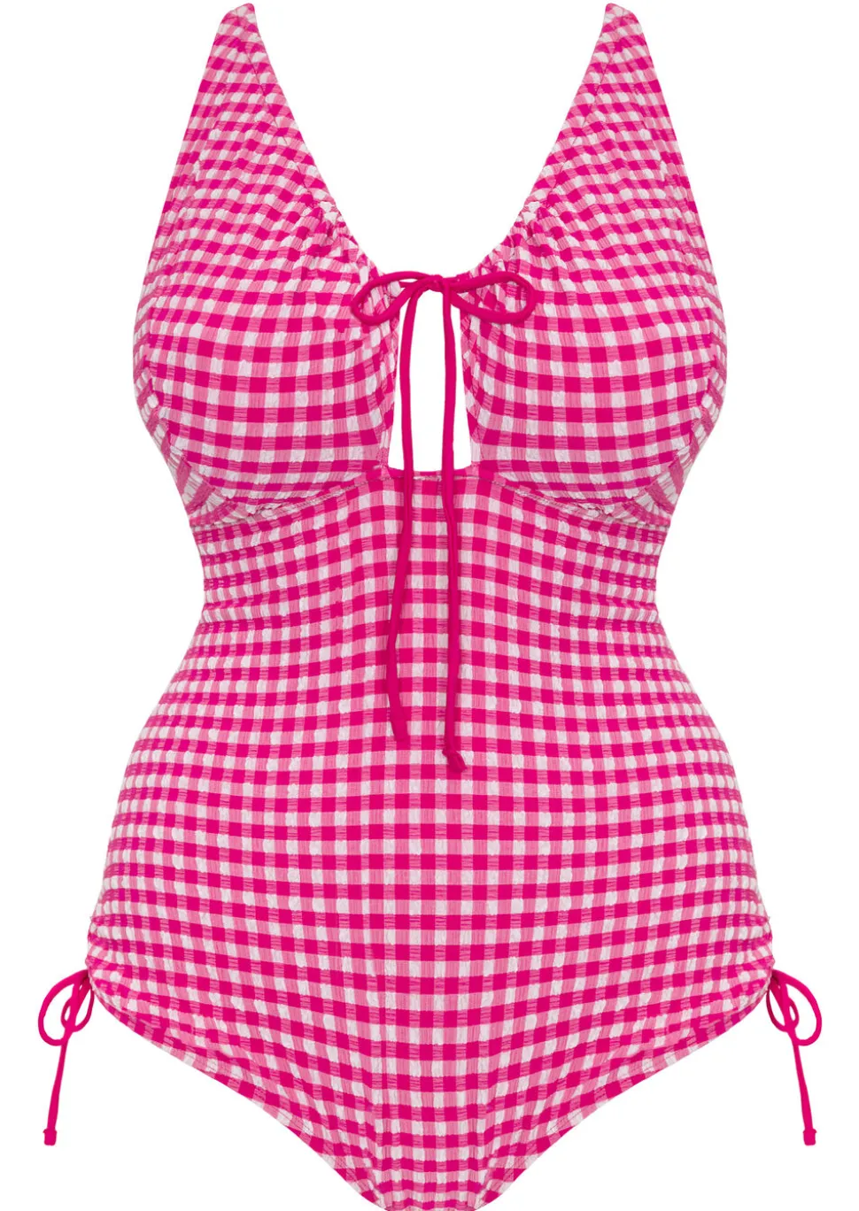Holiday Check Non Wired Swimsuit - Pink