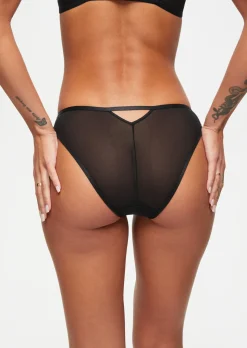 Icon Sequin Brazilian Knickers - Black