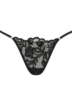 Icon Sequin Crotchless G-String - Black