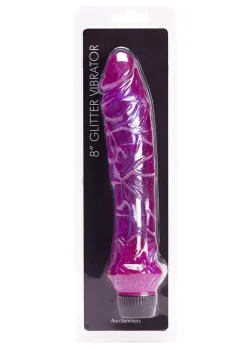 8 Inch Realistic Glitter Jelly G-Spot Vibrator