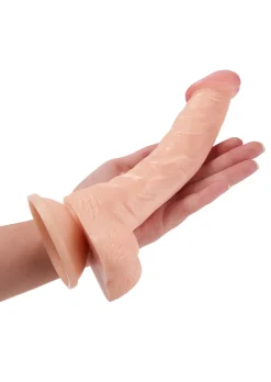 7 Inch Realistic Waterproof Curved Dildo with Suction Cup Base