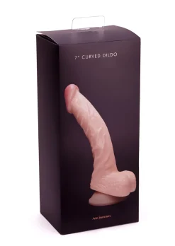 7 Inch Realistic Waterproof Curved Dildo with Suction Cup Base