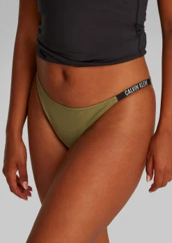 Intense String Bikini Bottoms - Dark Green