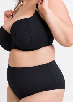 Jet Set High Waist Bikini Brief - Black