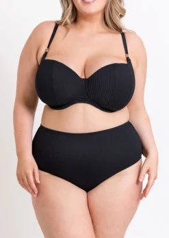 Jet Set High Waist Bikini Brief - Black