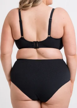 Jet Set High Waist Bikini Brief - Black
