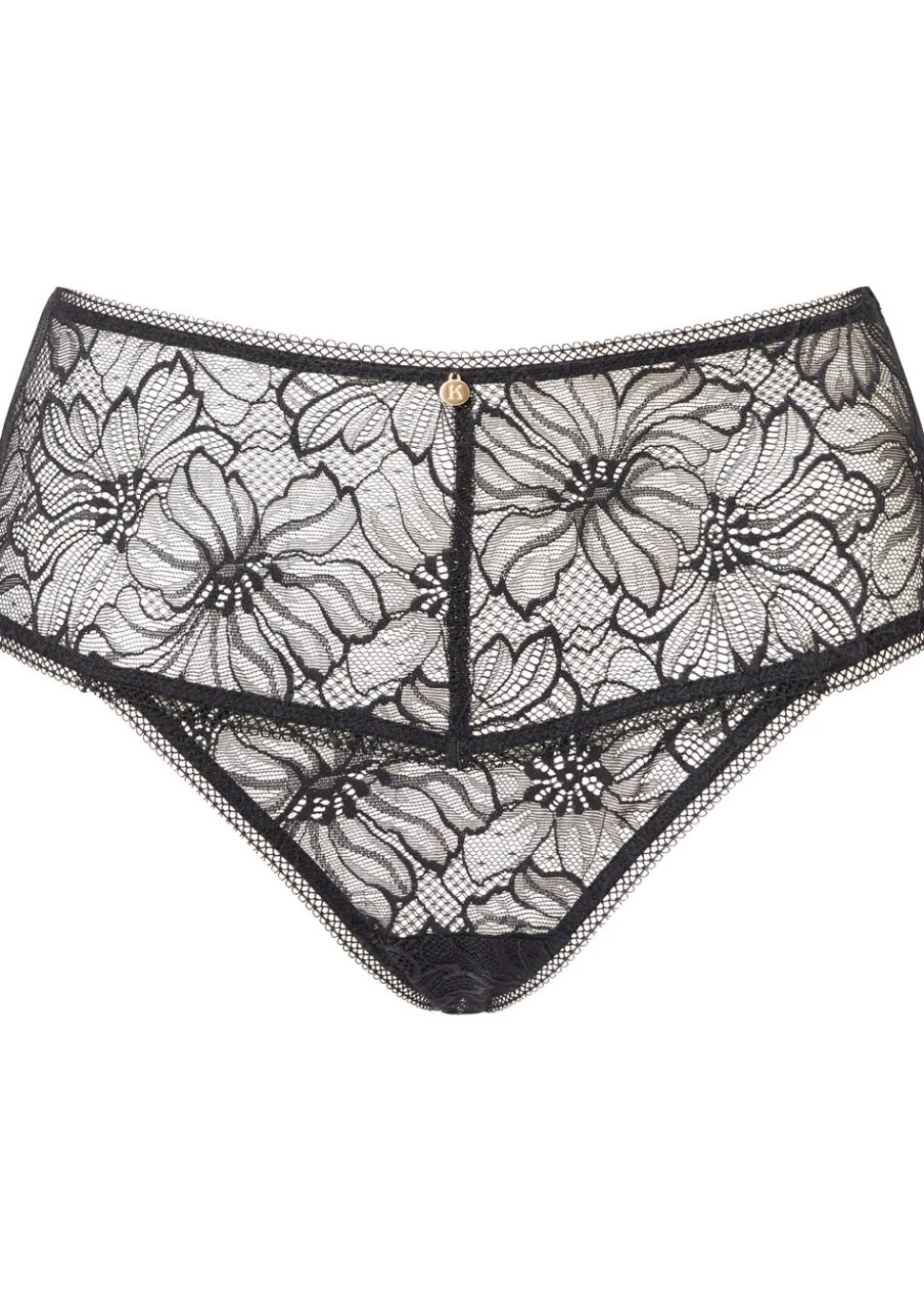 Knickerbox Alice Lace High Waisted Brazilian Knickers - Black