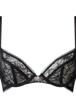 Knickerbox Alice Lace Non Padded Plunge Bra - Black