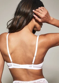 Knickerbox Alice Lace Non Padded Plunge Bra - White