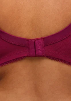 Knickerbox Alice Lace Non Padded Plunge Bra - Dark Red