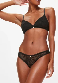 Knickerbox Alice Lace Triangle Bralette - Black
