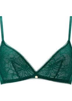 Knickerbox Alice Lace Triangle Bralette - Dark Green