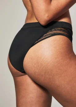 Knickerbox Charlotte Lace Brazilian Knickers - Black