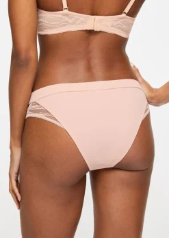 Knickerbox Charlotte Lace Brazilian Knickers - Pale Pink