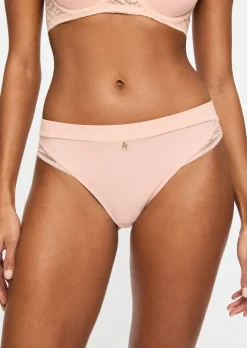 Knickerbox Charlotte Lace Brazilian Knickers - Pale Pink
