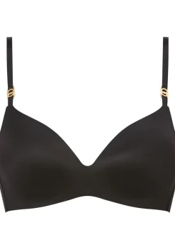 Knickerbox Charlotte Lace Non Wired Padded Plunge Bra - Black