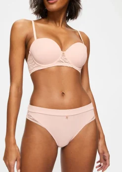 Knickerbox Charlotte Lace Padded Strapless Bra - Light Pink