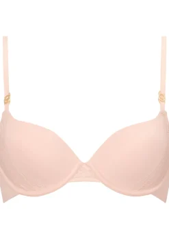 Knickerbox Charlotte Lace Underwired Padded Plunge Bra - Pale Pink