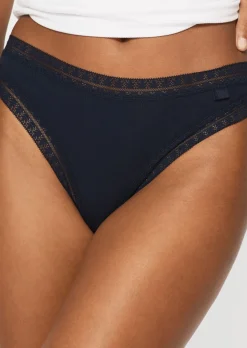 Knickerbox Geometric High Leg Brief Knickers - Pack of 3 - Navy