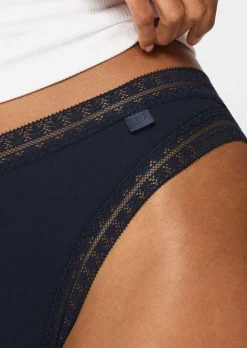 Knickerbox Geometric High Leg Brief Knickers - Pack of 3 - Navy
