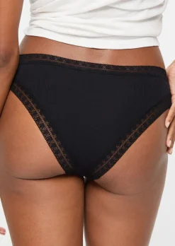 Knickerbox Geometric Lace Brazilian Knickers - Pack of 3 - Black