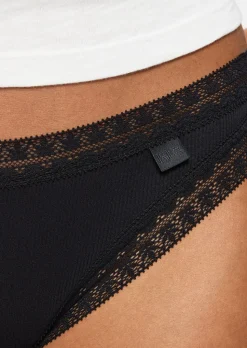 Knickerbox Geometric Lace Brazilian Knickers - Pack of 3 - Black