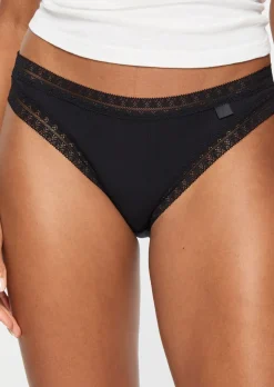 Knickerbox Geometric Lace Brazilian Knickers - Pack of 3 - Black