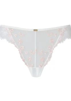 Knickerbox Hallie Embroidered Brazilian Knickers - White
