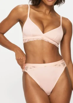 Knickerbox Harper High Waisted Brazilian Knickers - Pale Pink