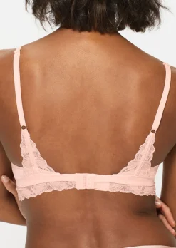 Knickerbox Harper Lace Triangle Bralette - Pale Pink