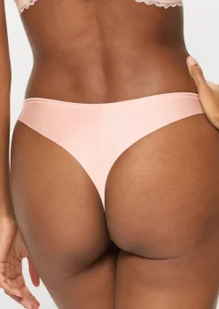 Knickerbox Harper Lace Wrap Thong - Pale Pink