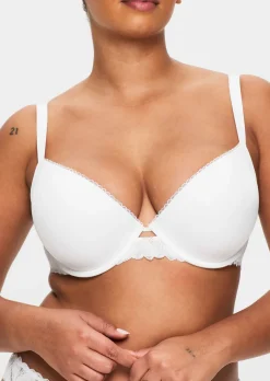 Knickerbox Harper Smooth Padded Plunge Bra - White