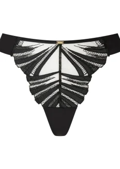 Knickerbox Isabella Embroidered Thong - Black