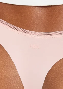 Knickerbox Lace Microfibre Thong - Pack of 3 - Black