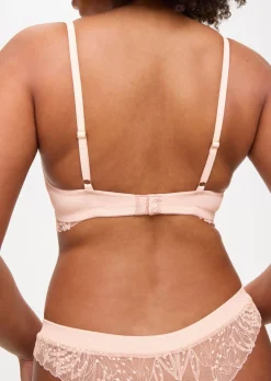 Knickerbox Louisa Lace Padded Crop Bralette - Pale Pink