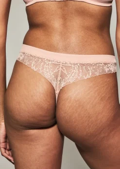 Knickerbox Louisa Lace Thong - Pale Pink