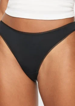 Knickerbox Microfibre Lace High Leg Brief Knickers - Pack of 3 - Black