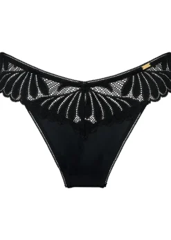 Knickerbox Olivia Lace High Leg Brazilian Knickers - Black