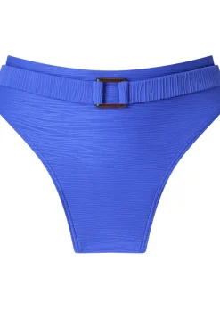 Knickerbox Swim Crinkle High Waisted Bikini Bottoms - Blue