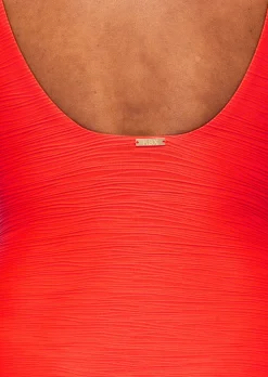 Knickerbox Swim Crinkle Swimsuit - Bright Orange