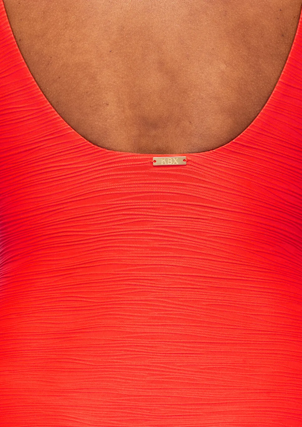 Knickerbox Swim Crinkle Swimsuit - Bright Orange