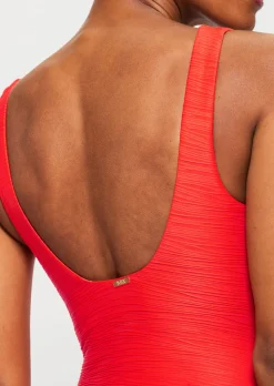 Knickerbox Swim Crinkle Swimsuit - Bright Orange