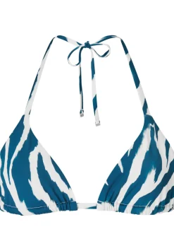 Knickerbox Swim Essentials Print Non Wired Triangle Bikini Top - Teal