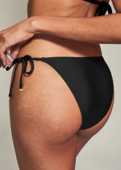 Knickerbox Swim Essentials Tie Side Tanga Bikini Bottoms - Black